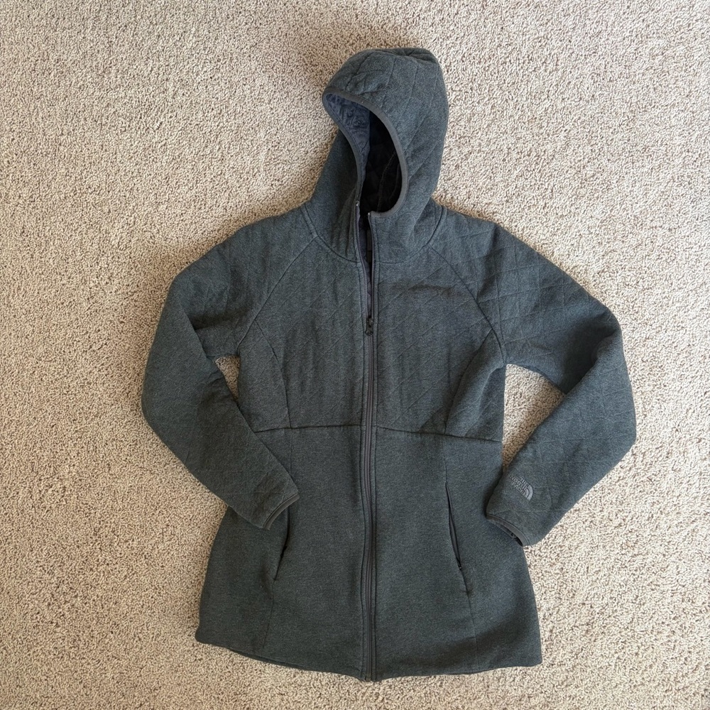 The North Face Women’s Charcoal/Graphite Hooded Quilted Jacket Size S/P